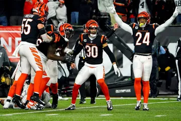 Radost hráčů Cincinnati Bengals