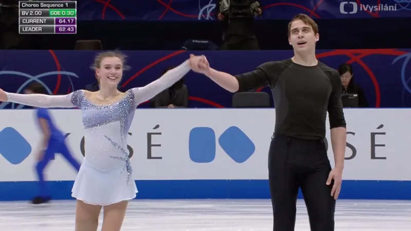 Volná jízda v podání sportovní dvojice Dušková, Bidař