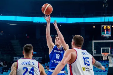 Ondřej Sehnal v utkání proti Srbsku