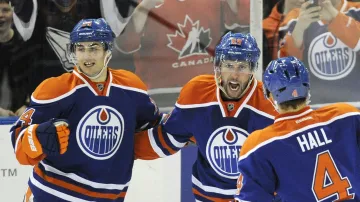 Radost hokejistů Edmontonu