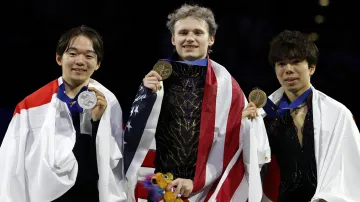 Medailový ceremoniál po volných jízdách mužů