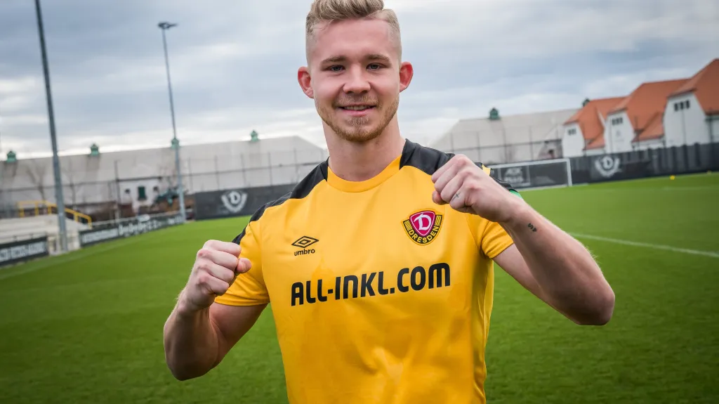 Václav Drchal v dresu Dynamo Drážďany