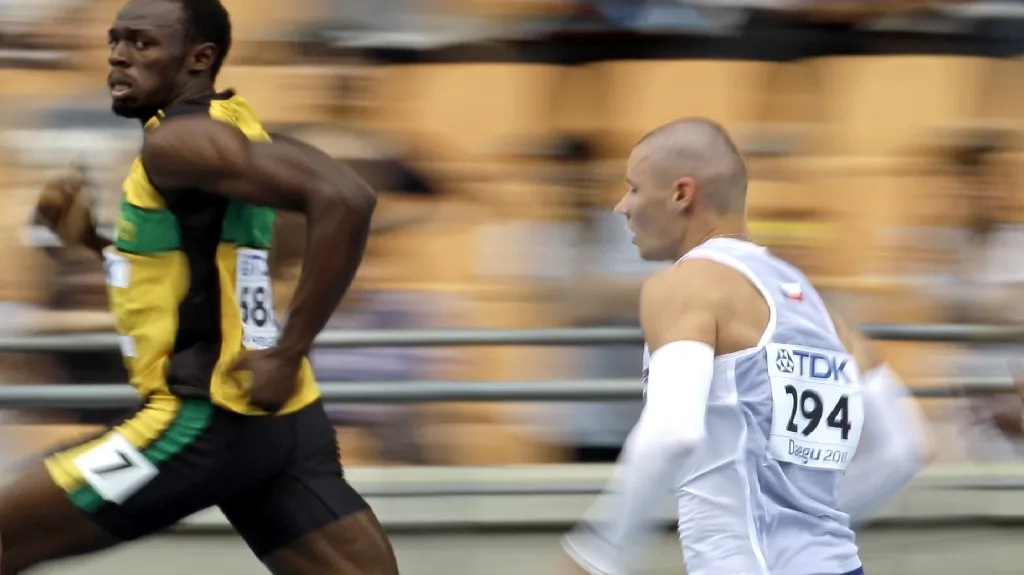 Usain Bolt a Pavel Maslák