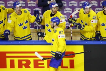 Radost hokejistů Švédska