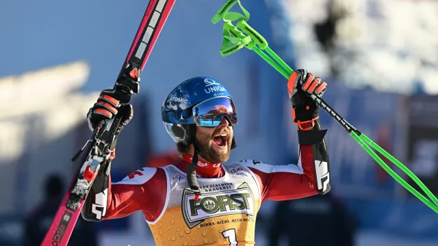 Vyvrcholení 2. kola obřího slalomu v Alta Badii