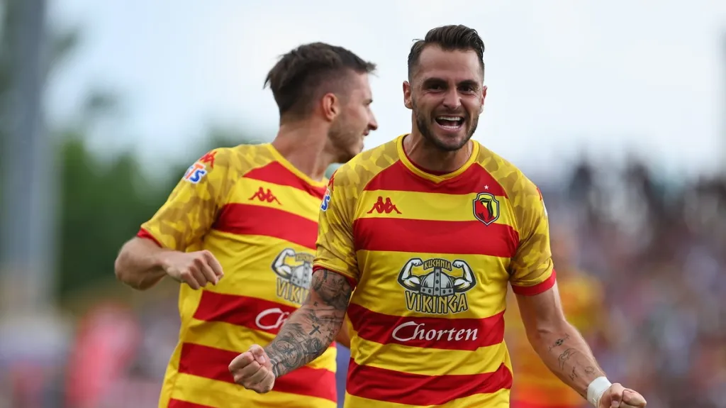 Radost hráčů Jagiellonie Bialystok