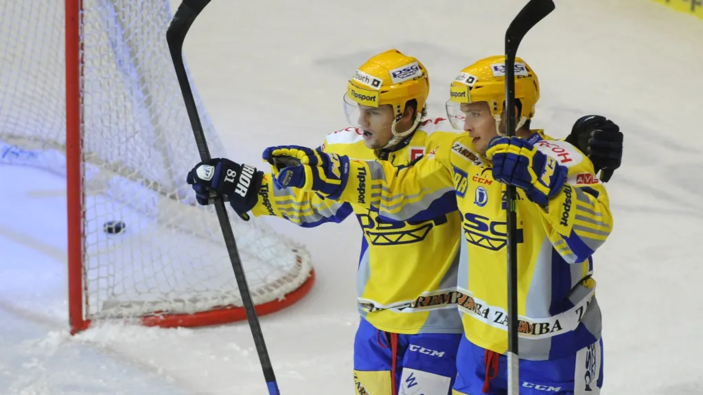 Radující se zlínští hráči