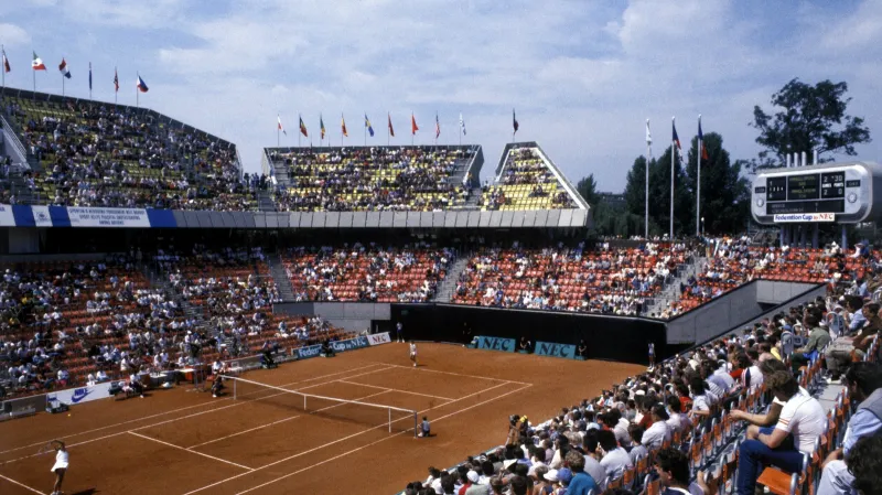 Areál Štvanice při finále 1986