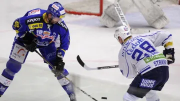 Jiří Dopita z Brna (vlevo) a plzeňský Martin Straka