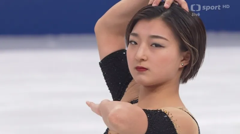 Vítězný krátký program v podání Kaori Sakamotové