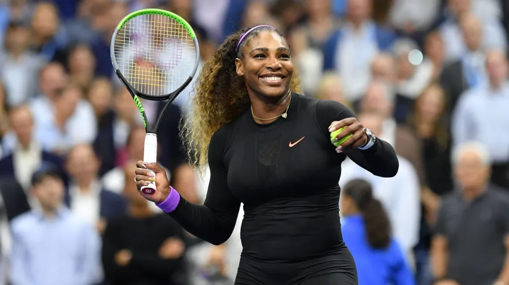Serena Williamsová se raduje z postupu do finále US Open