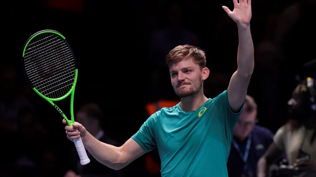 David Goffin se raduje z vítězství