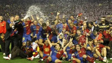 Barcelona slaví zisk Španělského poháru