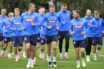 Čeští fotbalisté se připravují na Chorvaty