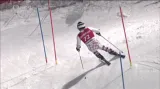 Slalomová jízda Ondřeje Banka v Kitzbühelu do superkombinace