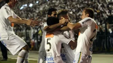 Radost fotbalistů FC Santos
