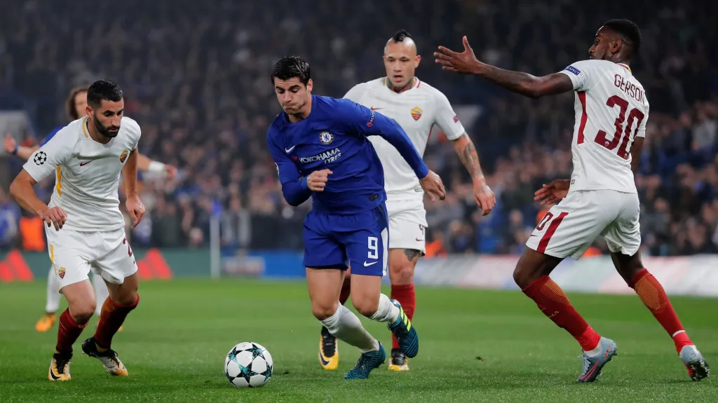 Utkání Chelsea - AS Řím