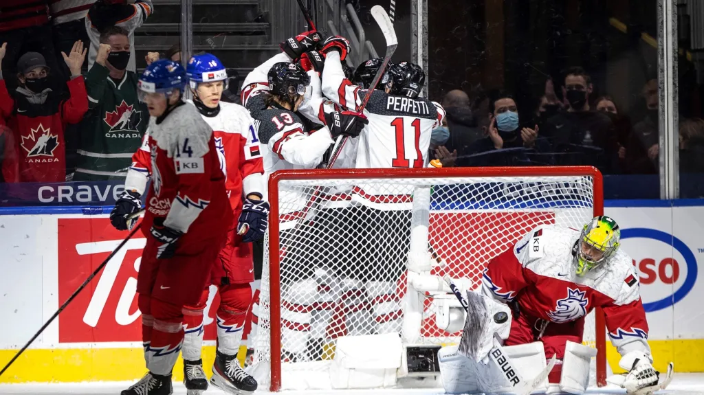 Čeští junioři po inkasované brance od Kanady