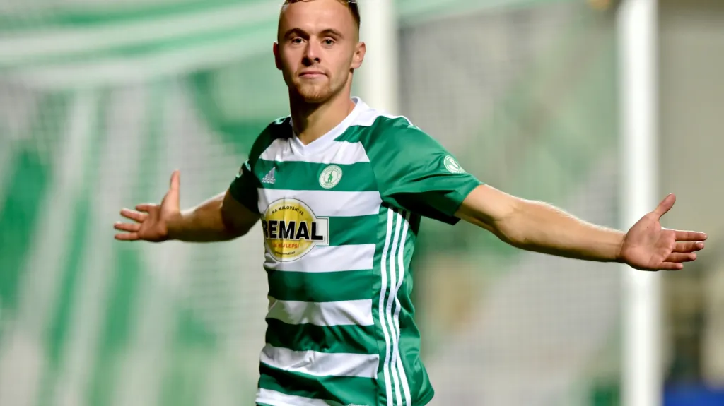 Martin Hašek oslavuje gól