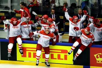 Radost hokejistů Dánska