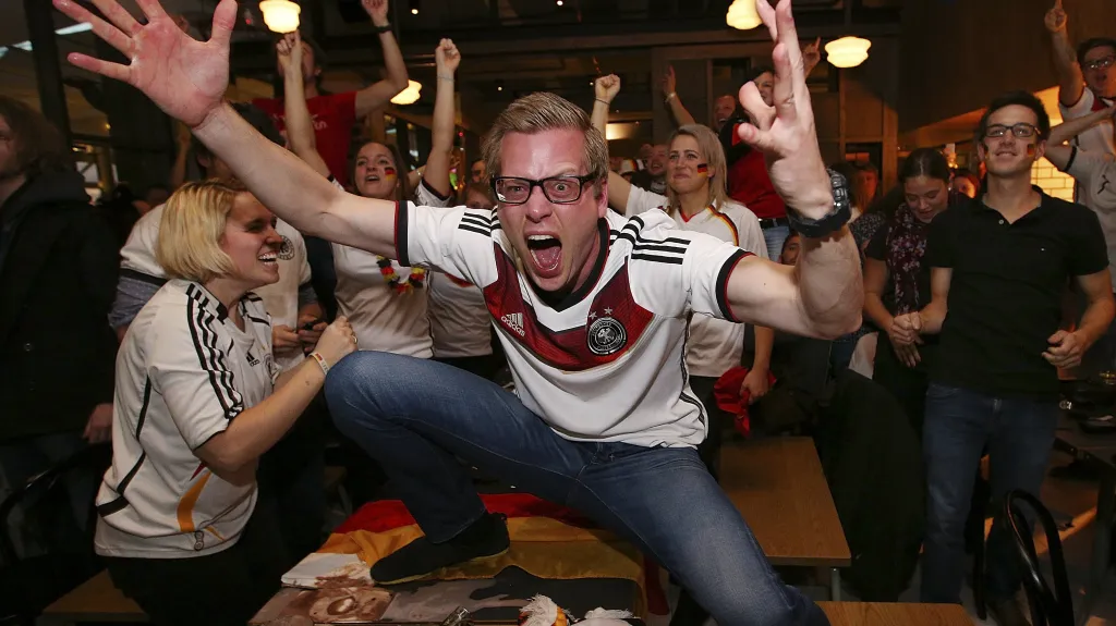 Radost německých fanoušků z rozhodující branky