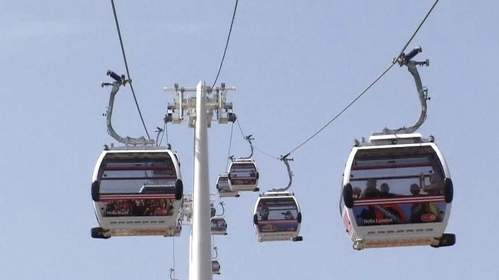 Londýnská lanovka přes řeku Temži