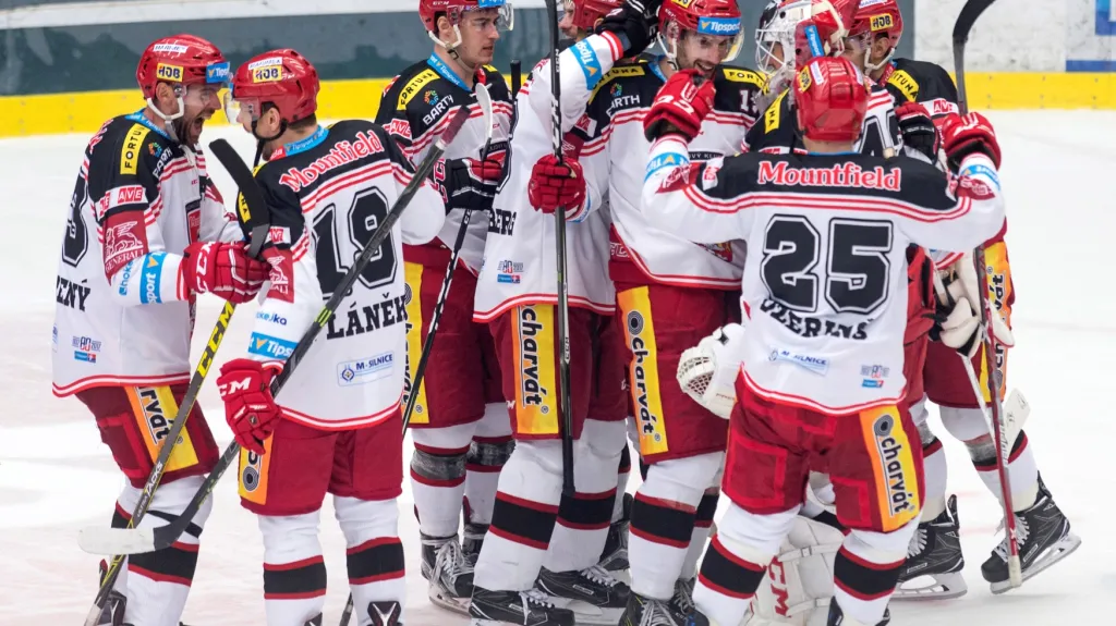 Radost hokejistů Hradce Králové