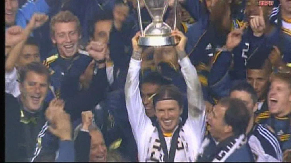 David Beckham slaví titul s LA