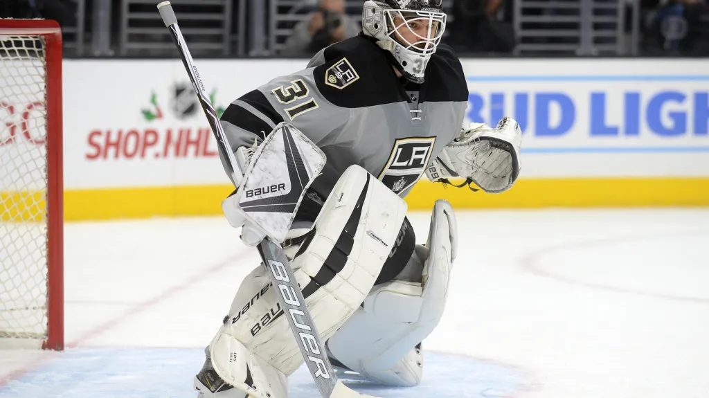 Peter Budaj v dresu Los Angeles