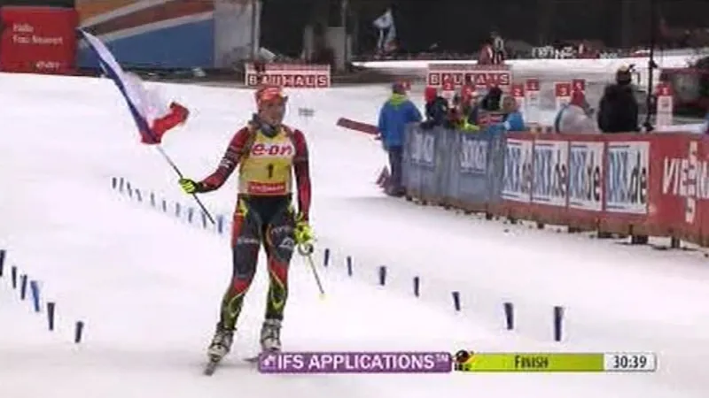 Sestřih stíhačky biatlonistek z Ruhpoldingu