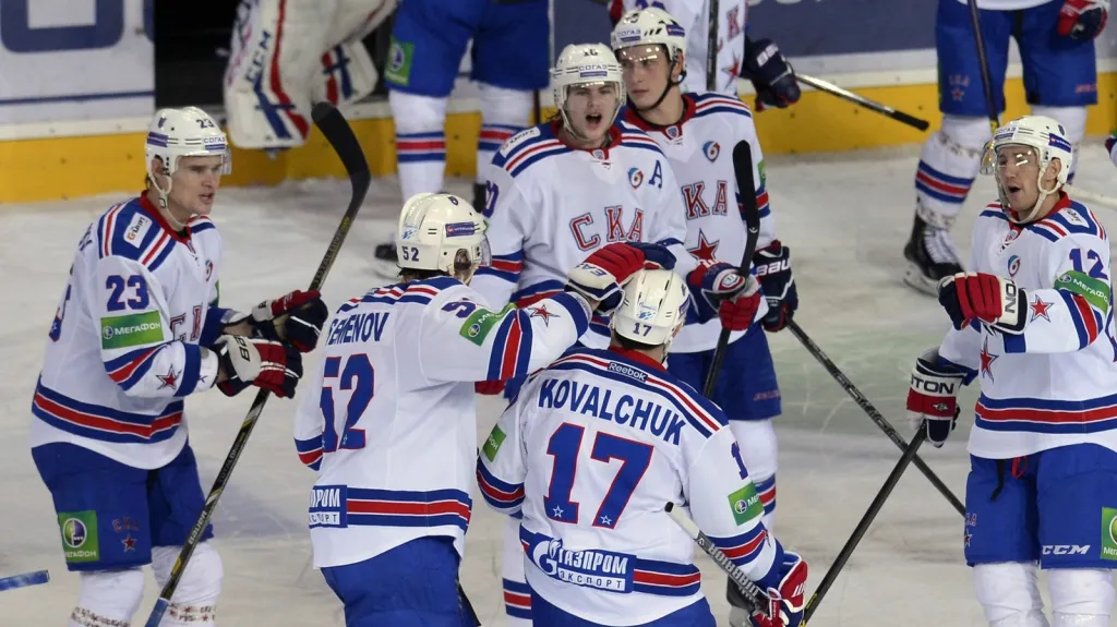 Radost hokejistů Petrohradu