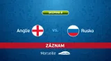 Záznam utkání Anglie - Rusko
