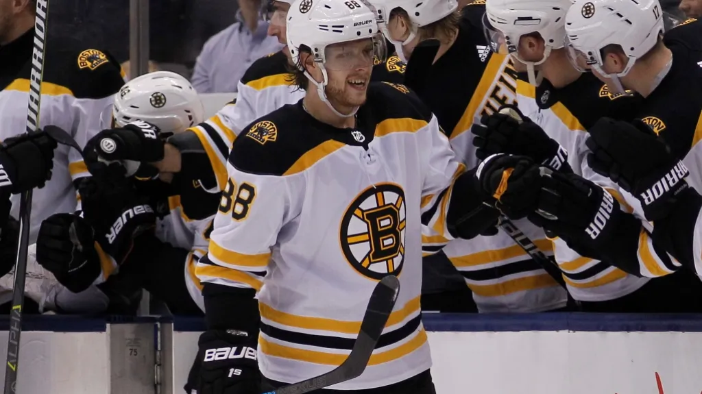 David Pastrňák slaví další gól v NHL