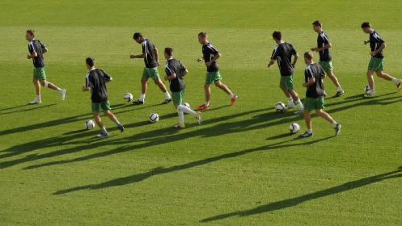 Trénink jabloneckých fotbalistů