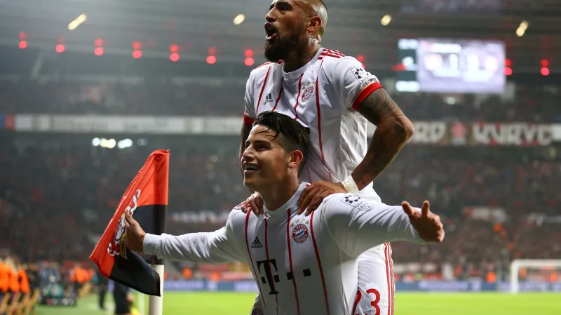 Radující se hráči Bayernu Mnichov