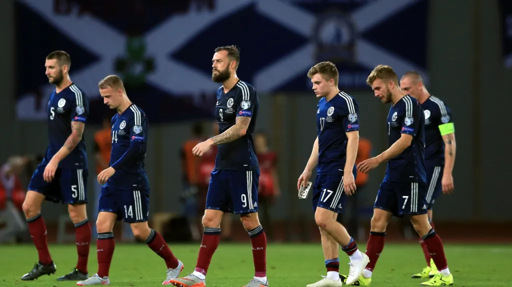 Zklamaní fotbalisté Skotska