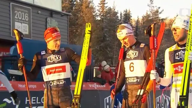 Závěr závodu sdruženářů v Lillehammeru