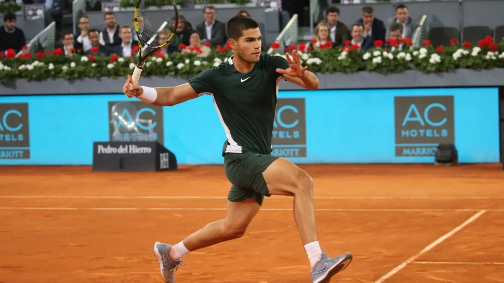Carlos Alcaraz na turnaji v Madridu