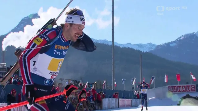 Záznam štafety mužů v Hochfilzenu