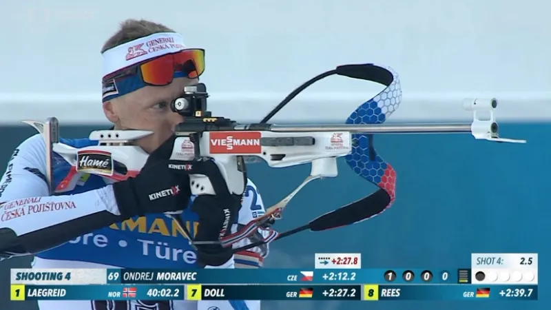 Sestřih českých střeleb vytrvalostního závodu biatlonistů na MS