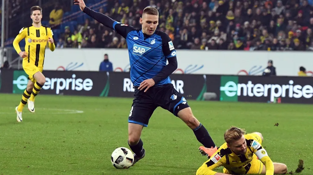 Pavel Kadeřábek z Hoffenheimu v zápase proti Dortmundu
