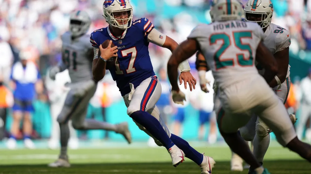 Josh Allen pod tlakem obrany Miami