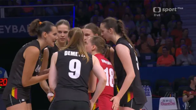 Závěr utkání Česko – Belgie