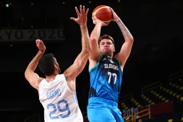 Luka Dončič v utkání proti Argentině