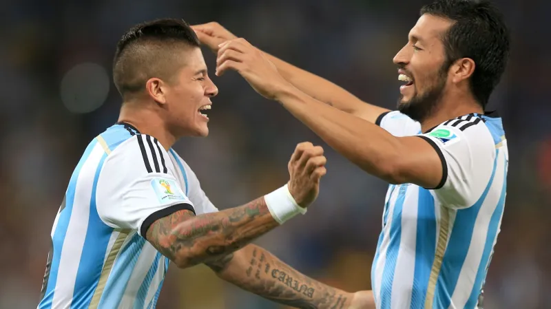 Slavící fotbalisté Argentiny