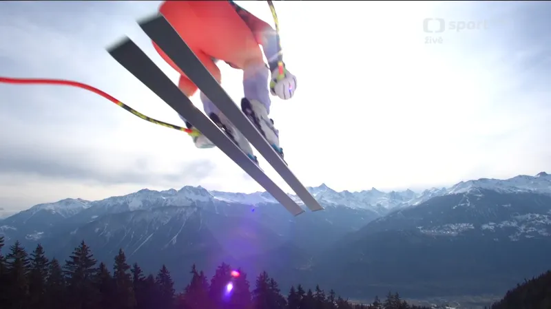 Vítězná jízda Franjo von Allmena ve sjezdu v Crans-Montaně