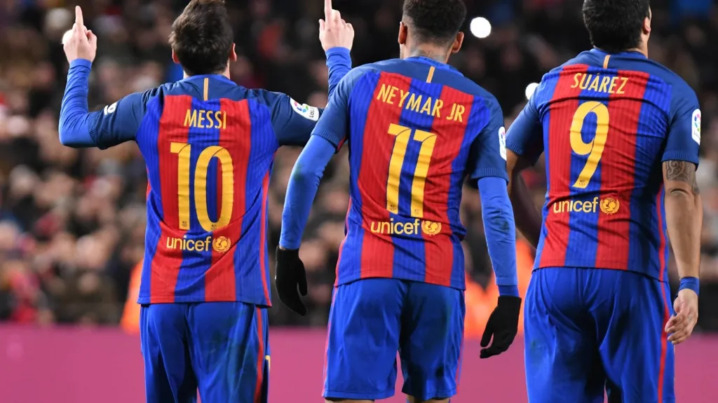 Messi, Neymar a Suárez z Barcelony
