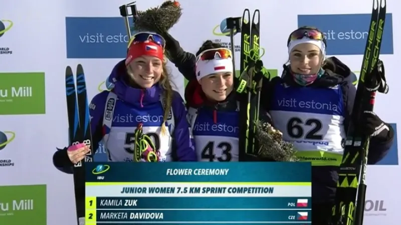 Biatlonistka Davidová brala na MSJ ve sprintu stříbro