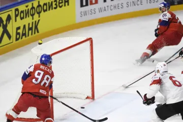 Martin Nečas v utkání se Švýcarskem