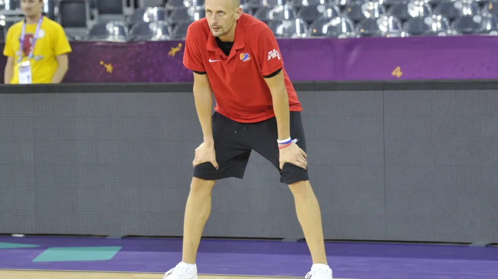 Luboš Bartoň na tréninku české reprezentace